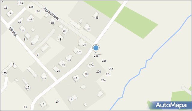 Kostomłoty Pierwsze, Maciejówka, 24a, mapa Kostomłoty Pierwsze