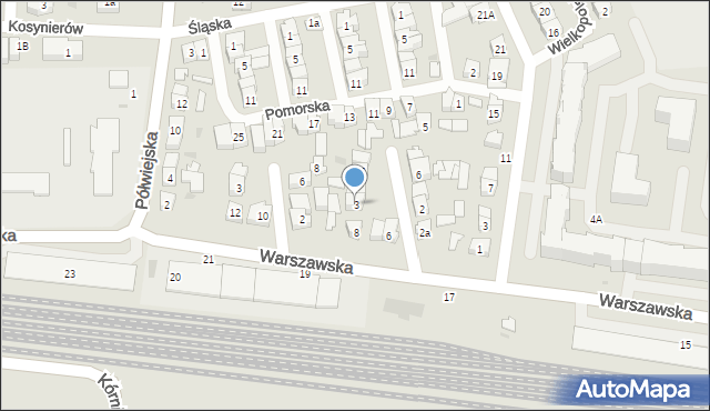 Kostrzyn, Mazowiecka, 3, mapa Kostrzyn