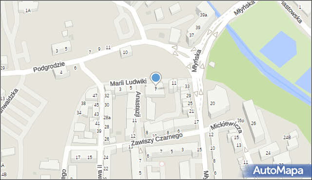 Koszalin, Marii Ludwiki, 7, mapa Koszalina
