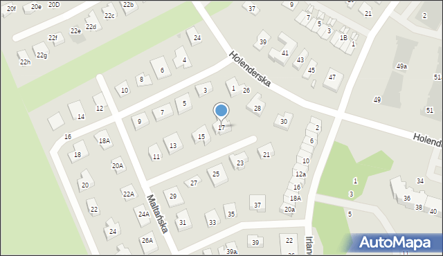 Koszalin, Maltańska, 17, mapa Koszalina