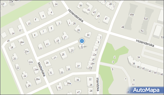 Koszalin, Maltańska, 21, mapa Koszalina