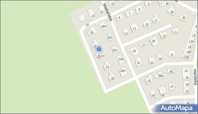 Koszalin, Maltańska, 22, mapa Koszalina