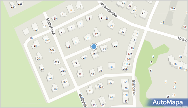 Koszalin, Maltańska, 25, mapa Koszalina