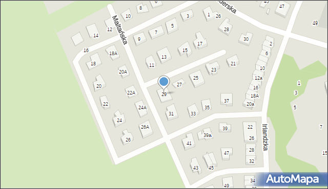 Koszalin, Maltańska, 29, mapa Koszalina