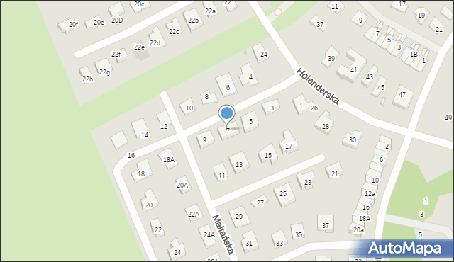 Koszalin, Maltańska, 7, mapa Koszalina