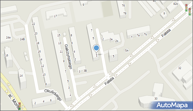 Koszalin, Makuszyńskiego Kornela, 1, mapa Koszalina