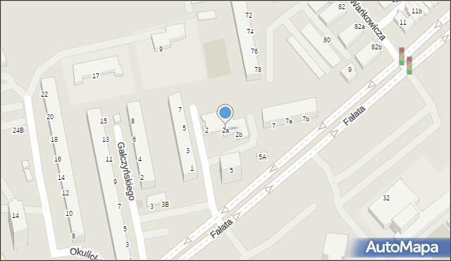 Koszalin, Makuszyńskiego Kornela, 2a, mapa Koszalina