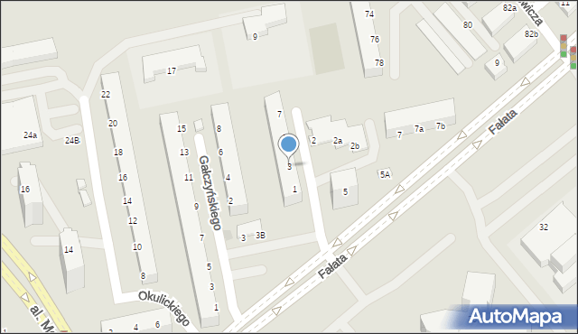 Koszalin, Makuszyńskiego Kornela, 3, mapa Koszalina