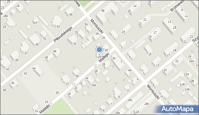 Koszalin, Matejki Jana, 43, mapa Koszalina