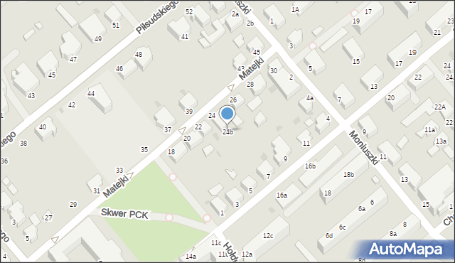 Koszalin, Matejki Jana, 24b, mapa Koszalina