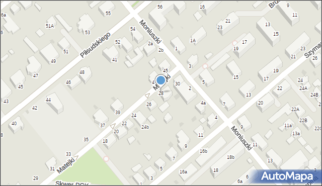 Koszalin, Matejki Jana, 28, mapa Koszalina