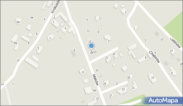 Koszalin, Maków, 15, mapa Koszalina