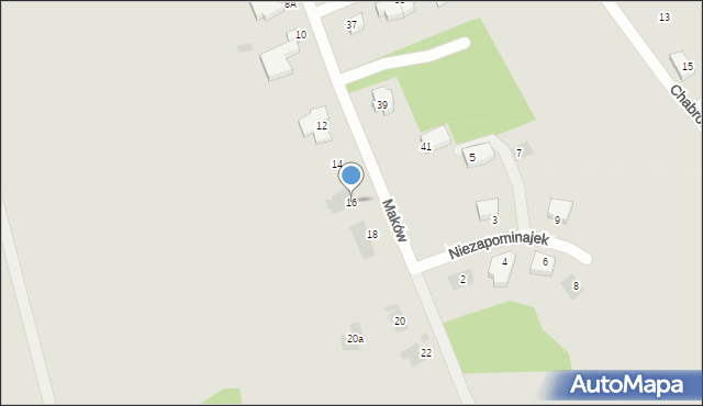 Koszalin, Maków, 16, mapa Koszalina
