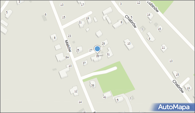 Koszalin, Maków, 33, mapa Koszalina