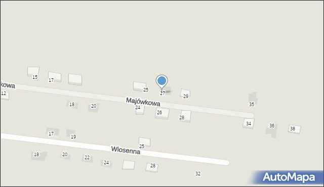 Koszalin, Majówkowa, 27, mapa Koszalina