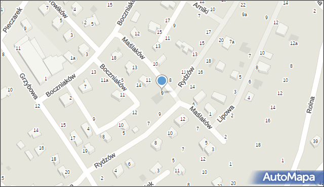 Koszalin, Maślaków, 9, mapa Koszalina