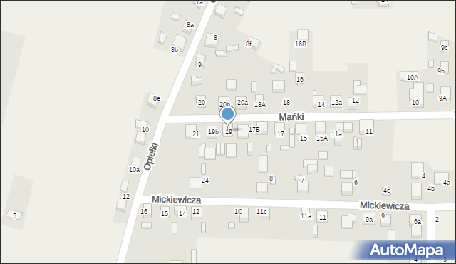 Koszęcin, Mańki, 19, mapa Koszęcin