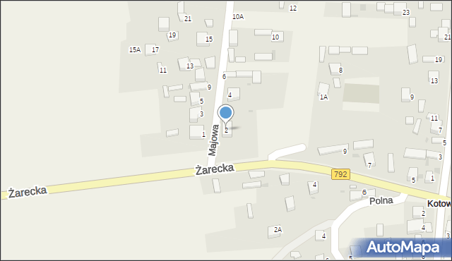 Kotowice, Majowa, 2, mapa Kotowice