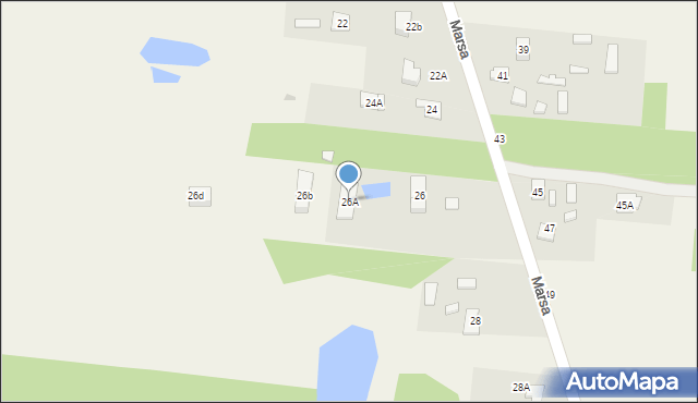 Kozerki, Marsa, 26A, mapa Kozerki