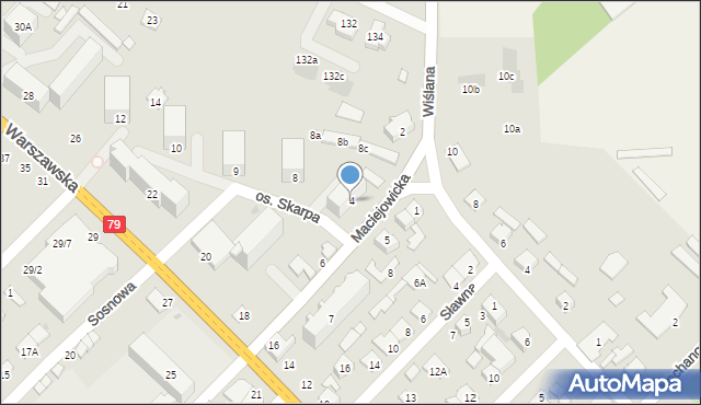 Kozienice, Maciejowicka, 4, mapa Kozienice