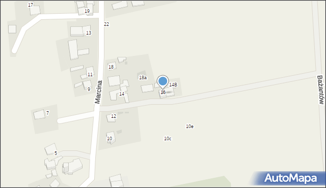 Kozłów, Marcina, 16a, mapa Kozłów