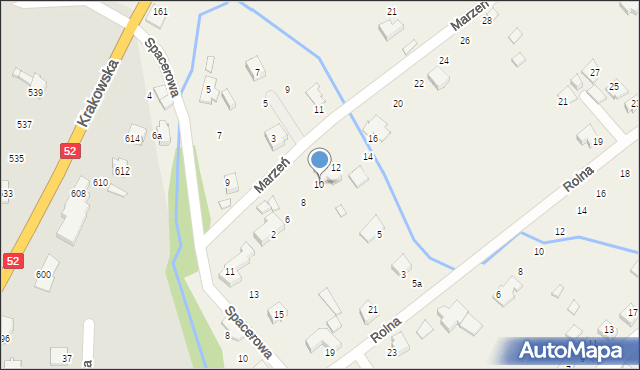 Kozy, Marzeń, 10, mapa Kozy