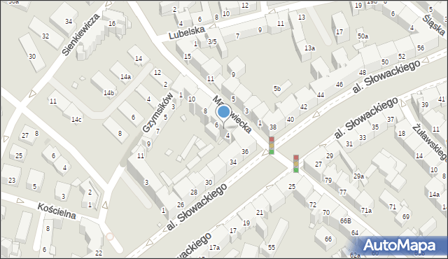 Kraków, Mazowiecka, 4-6, mapa Krakowa