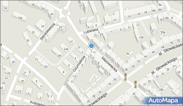 Kraków, Mazowiecka, 8i, mapa Krakowa