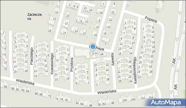 Kraków, Machaya Ferdynanda, ks., 1, mapa Krakowa