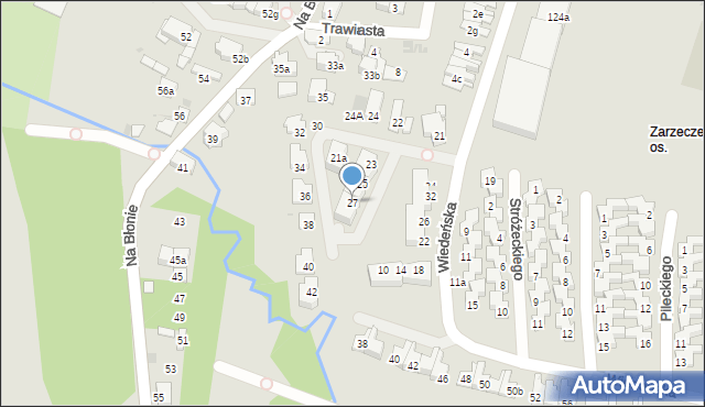 Kraków, Machaya Ferdynanda, ks., 27, mapa Krakowa
