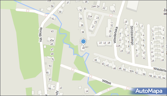 Kraków, Machaya Ferdynanda, ks., 42, mapa Krakowa
