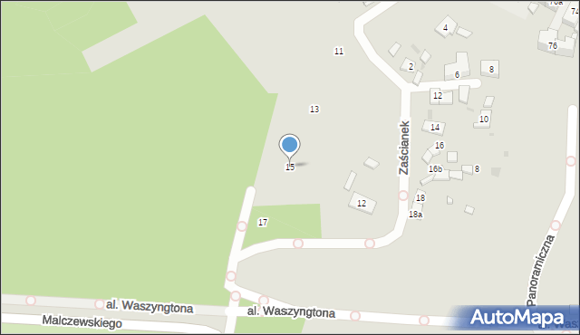 Kraków, Malczewskiego Jacka, 15, mapa Krakowa