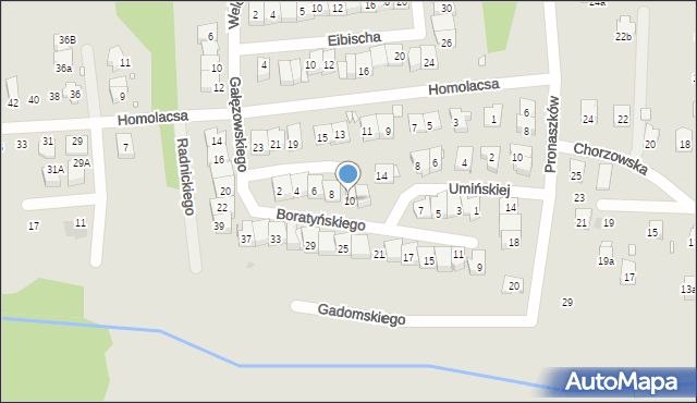 Kraków, Maklakiewicza Jana, 10, mapa Krakowa