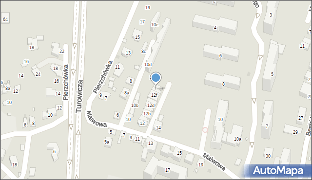 Kraków, Malwowa, 12g, mapa Krakowa