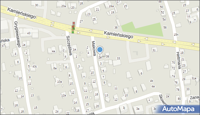 Kraków, Makowa, 1a, mapa Krakowa