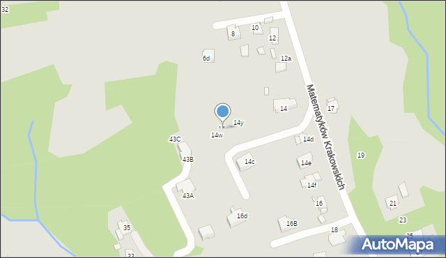 Kraków, Matematyków Krakowskich, 14x, mapa Krakowa