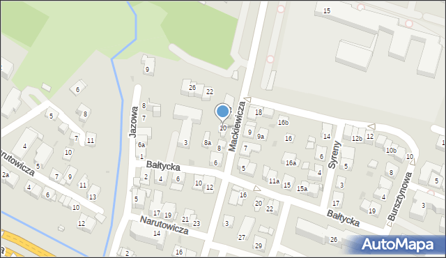 Kraków, Mackiewicza Józefa, 10, mapa Krakowa