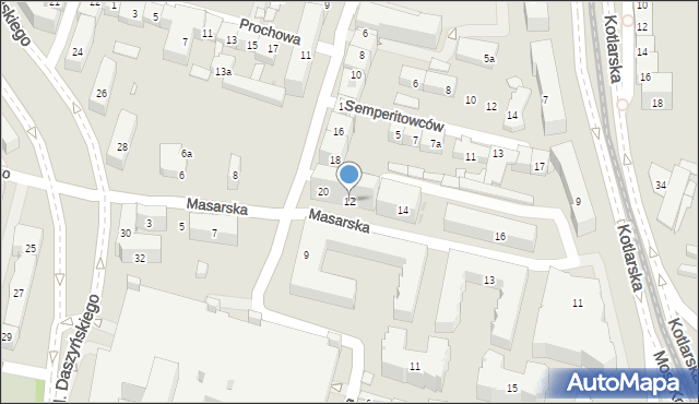 Kraków, Masarska, 12, mapa Krakowa