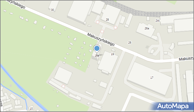 Kraków, Makuszyńskiego Kornela, 19a, mapa Krakowa