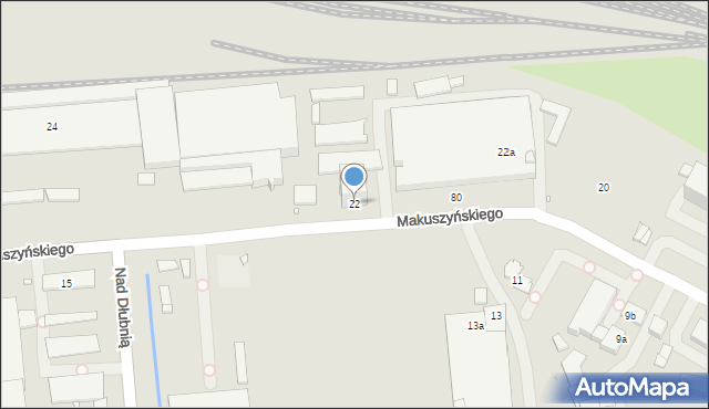 Kraków, Makuszyńskiego Kornela, 22, mapa Krakowa