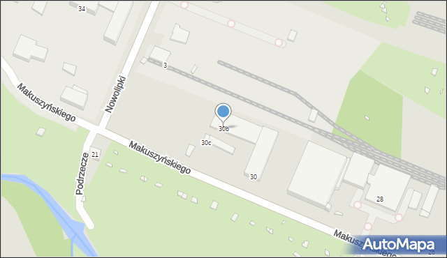 Kraków, Makuszyńskiego Kornela, 30b, mapa Krakowa