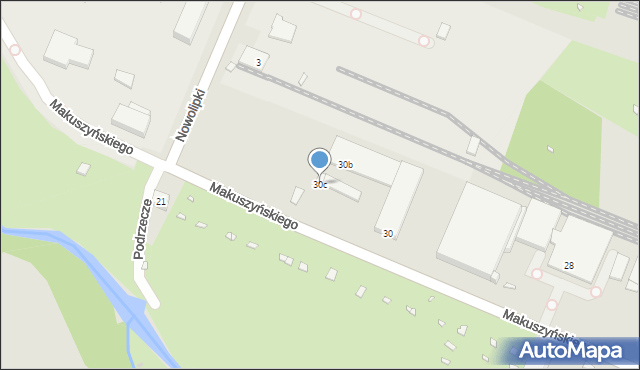 Kraków, Makuszyńskiego Kornela, 30c, mapa Krakowa