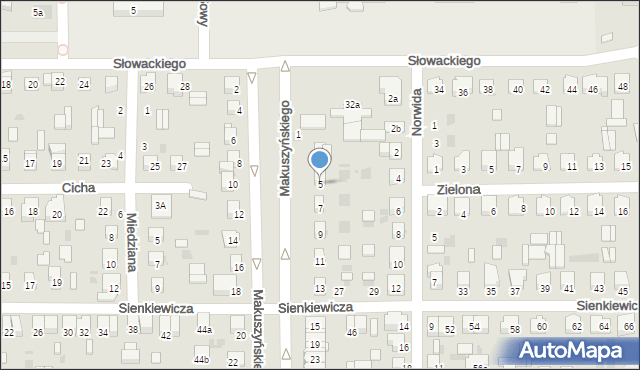 Kraśnik, Makuszyńskiego Kornela, 5, mapa Kraśnik