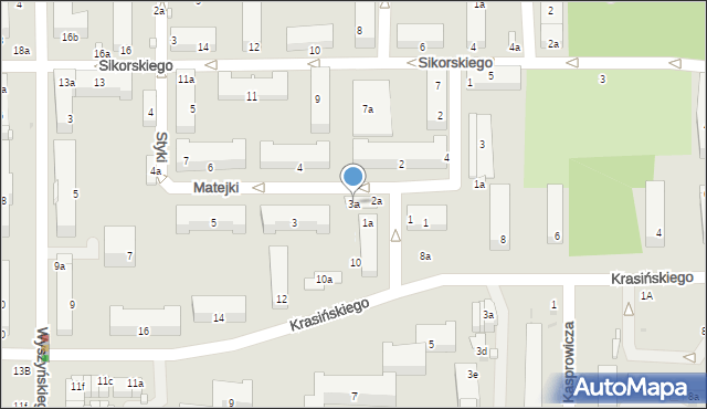 Kraśnik, Matejki Jana, 3a, mapa Kraśnik