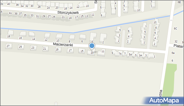 Kręczki, Macierzanki, 13, mapa Kręczki