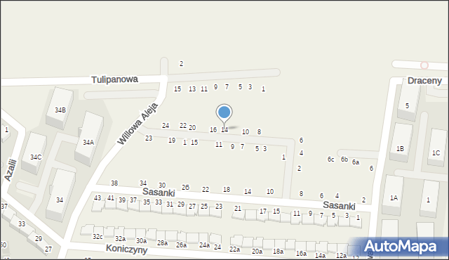 Kręczki, Magnolii, 14, mapa Kręczki