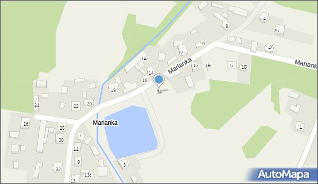 Kroczyce, Marianka, 3A, mapa Kroczyce