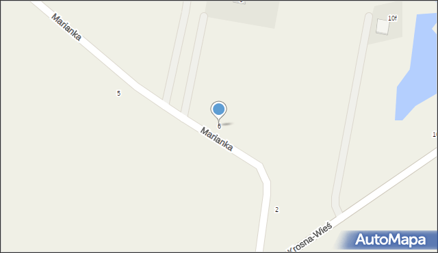 Krosna-Wieś, Marianka, 6, mapa Krosna-Wieś