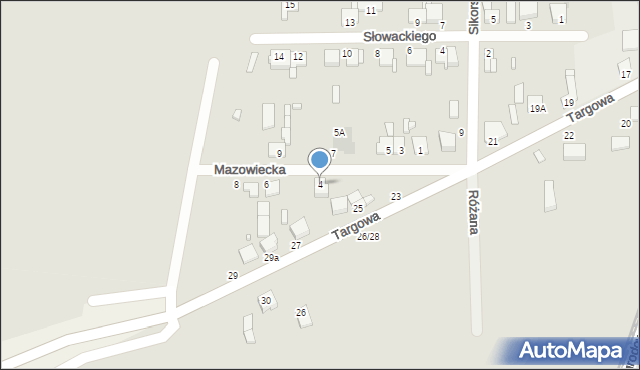 Krośniewice, Mazowiecka, 4, mapa Krośniewice