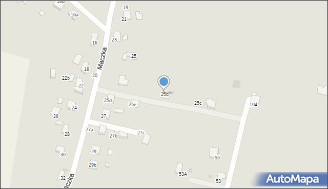 Krosno, Maczka Stanisława, gen., 25b, mapa Krosna